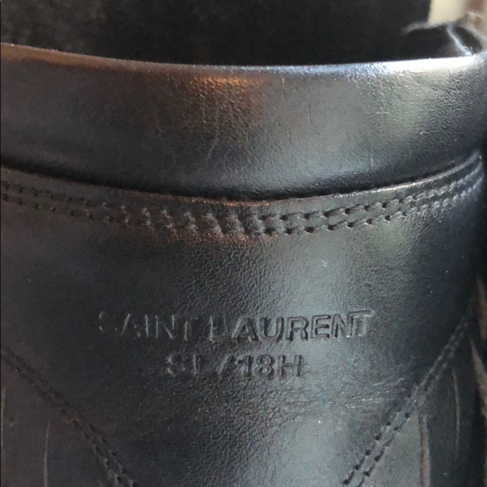 Saint Laurent Leather HighTop Sneaker FringeDetail - Picture 4 of 8